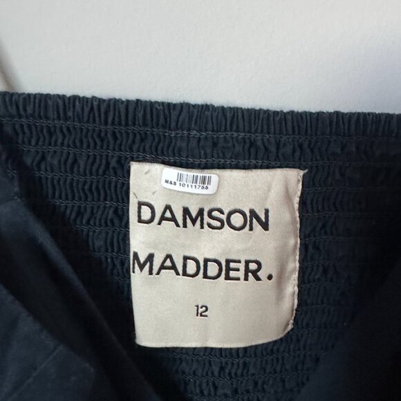 Damson Madder Penelope Apron Dress in Navy - Picture 6 of 6